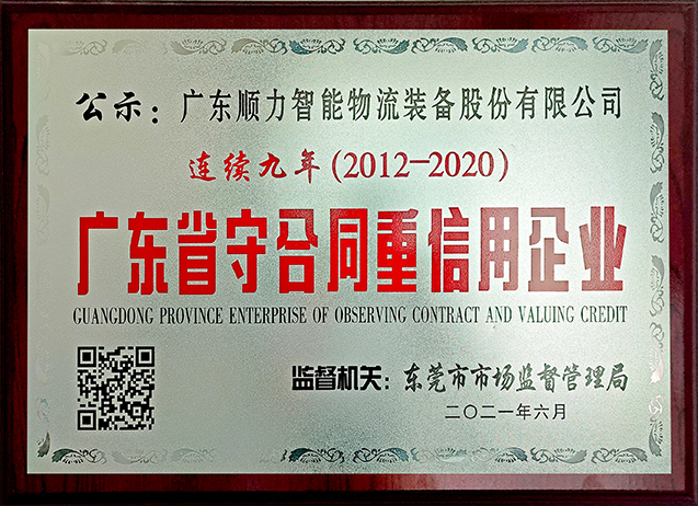 2012-2020 Contract abiding and Creditworthy Plaque