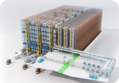 Shuttle type dense storage stereoscopic library