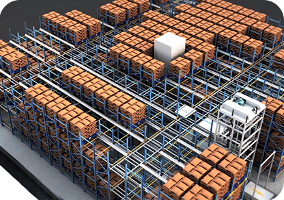 Shuttle type dense storage stereoscopic library